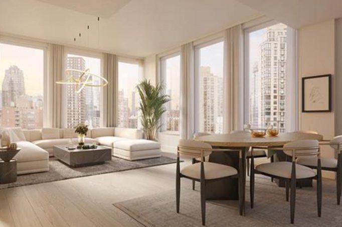 Living Room in 323 East 79th Street, The Matteo