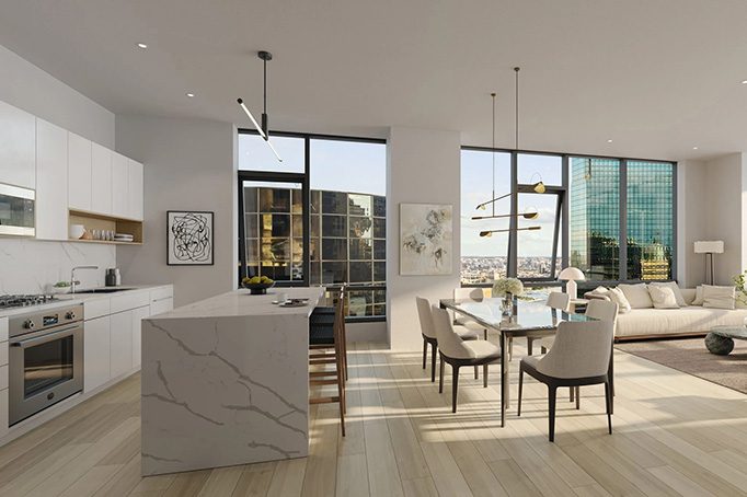 160 Waters, Pearl House Seaport,  NYC, Living Space